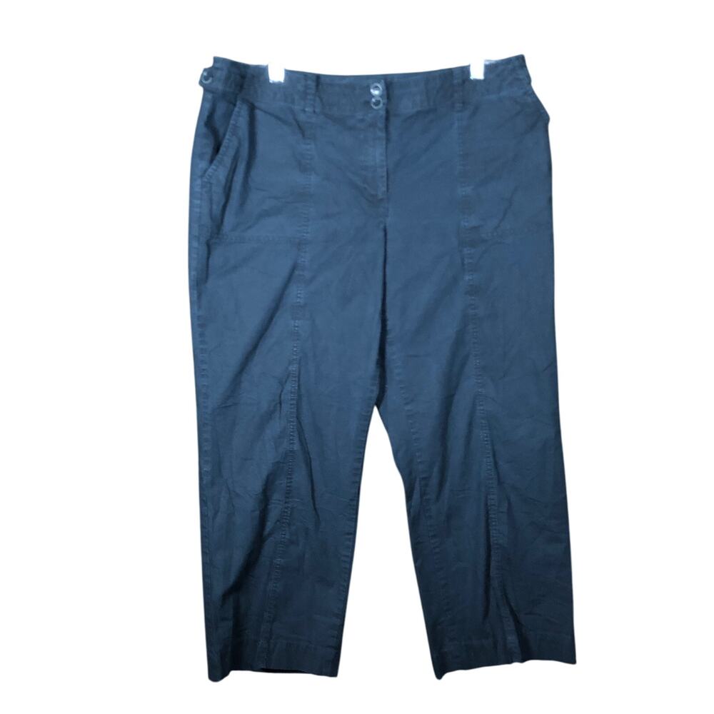 Talbots Womens Pants Navy Blue High Rise Signature Stretch 14